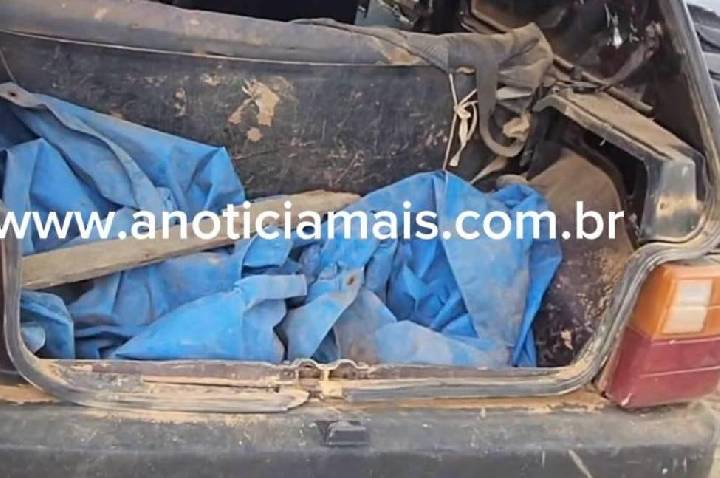 Ação conjunta da PM e PRF apreende 65 quilos de maconha e prende motorista em Buritis