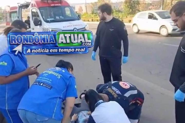 Acidente de trânsito deixa ciclista ferida depois de colisão com motoneta na BR-364