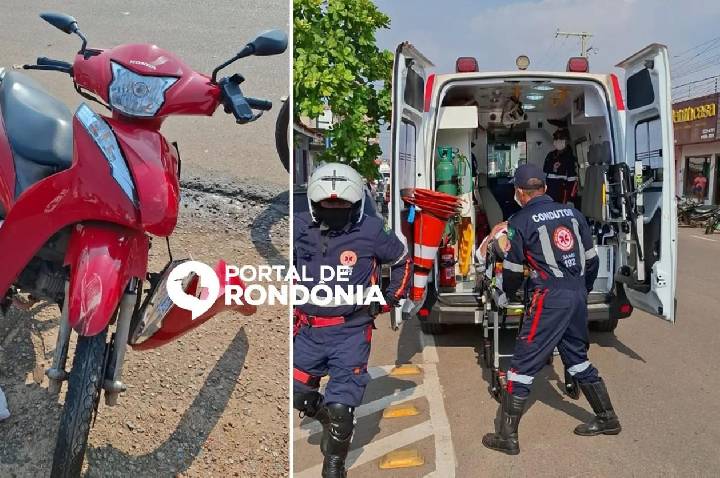 Entregador de delivery fica ferido em acidente entre duas motos