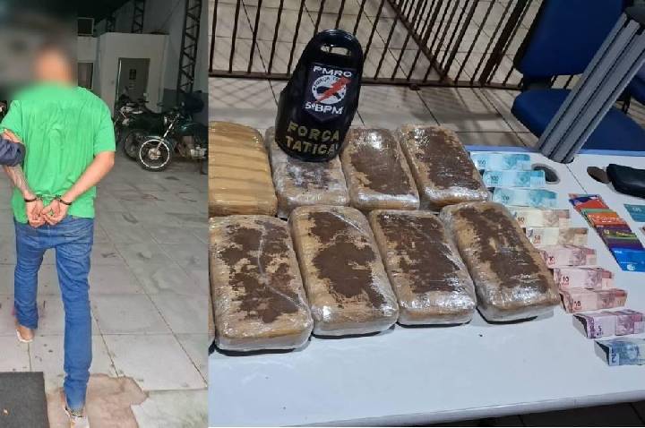 Força Tática prende suspeito com 11 tabletes de maconha em Porto Velho