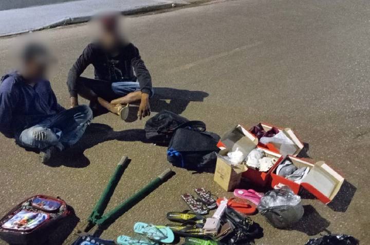 Guarnição Comércio Seguro do 5º BPM recupera objetos furtados e prende suspeitos em flagrante em Porto Velho