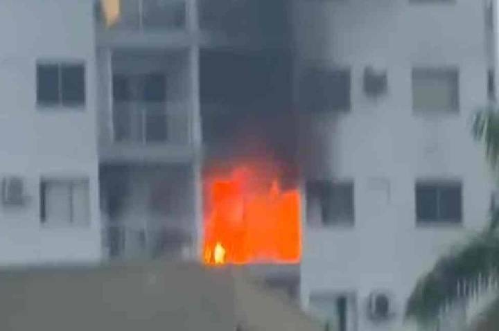 Incêndio em condomínio mobiliza Bombeiros na zona Norte
