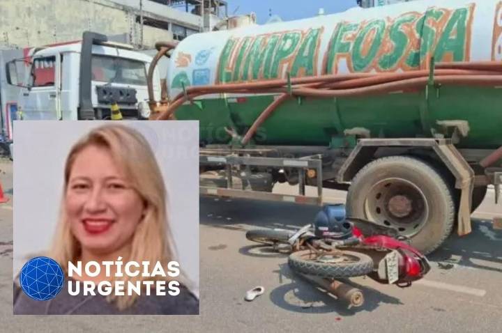 Locutora morre depois de cair de moto e ser atropelada por caminhão