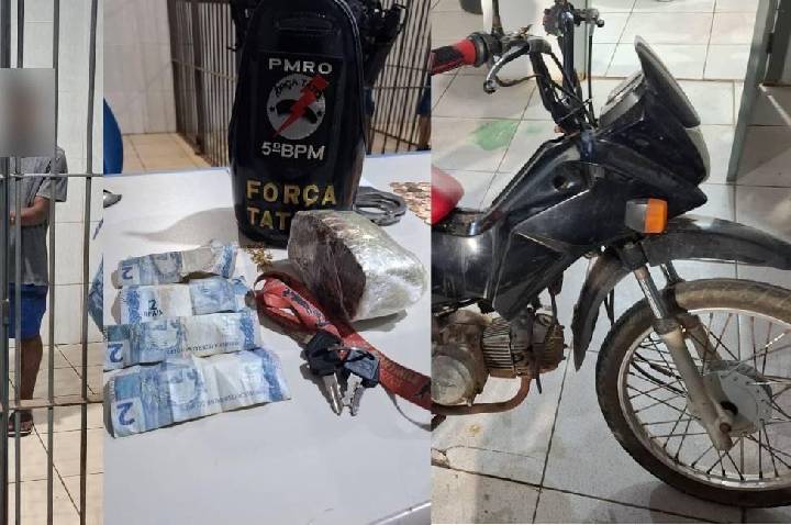 Motoboy é preso pela Polícia Militar depois de perseguição e queda na Avenida Mamoré, em Porto Velho