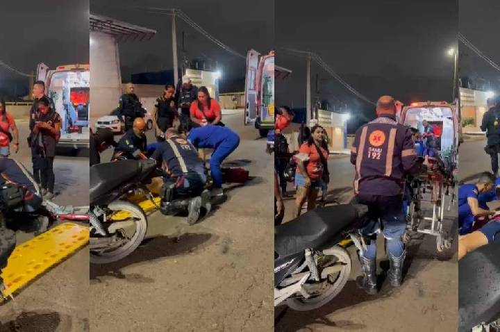 Motociclista fica ferida após motorista provocar colisão e fugir sem prestar socorro no bairro Agenor de Carvalho