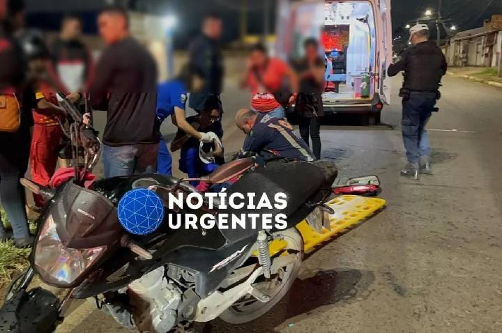 Motorista faz conversão, provoca acidente com motociclista e foge sem prestar socorro