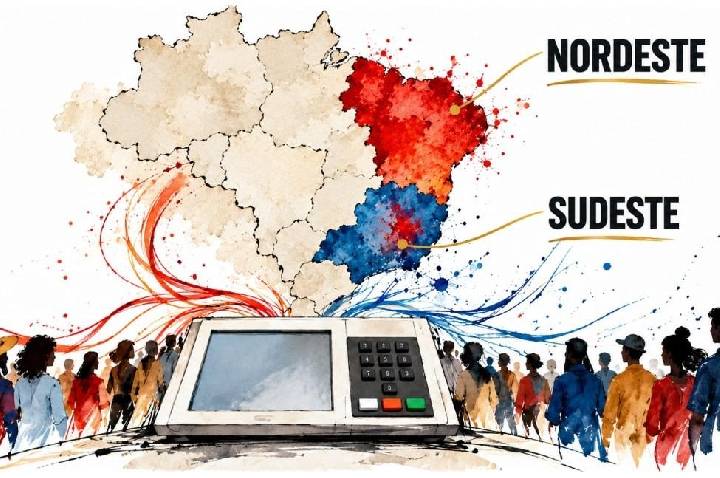 Nordeste mantém força do PT; Sudeste reduz diferença