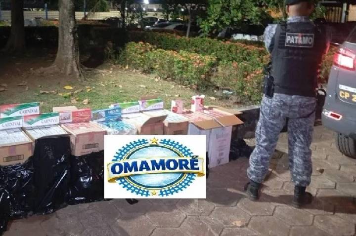 Operação da PM apreende carga milionária de cigarros contrabandeados em porto clandestino na faixa de fronteira