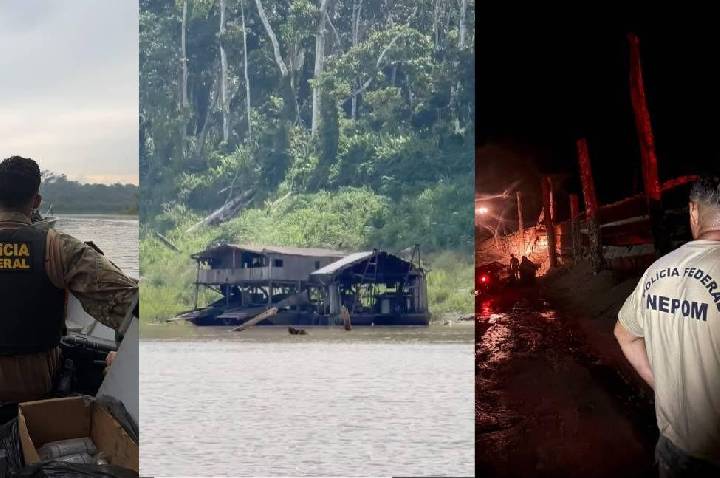 Polícia Federal e Ibama inutilizam 72 embarcações e maquinários de garimpo ilegal no Rio Madeira