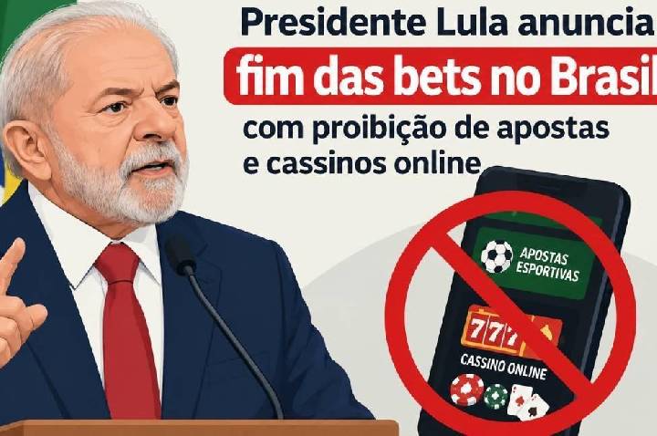 Presidente Lula divulga fim das bets com proibição de apostas e cassinos online no Brasil