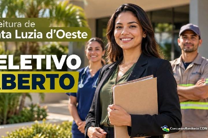 Santa Luzia d’Oeste abre seletivo com 59 oportunidades e até R$ 5,1 mil