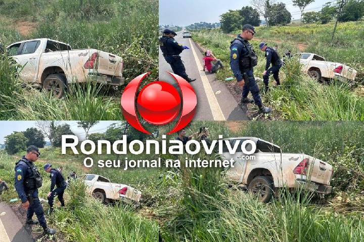 URGENTE: Caminhonete com funcionários públicos cai em ribanceira na BR-364