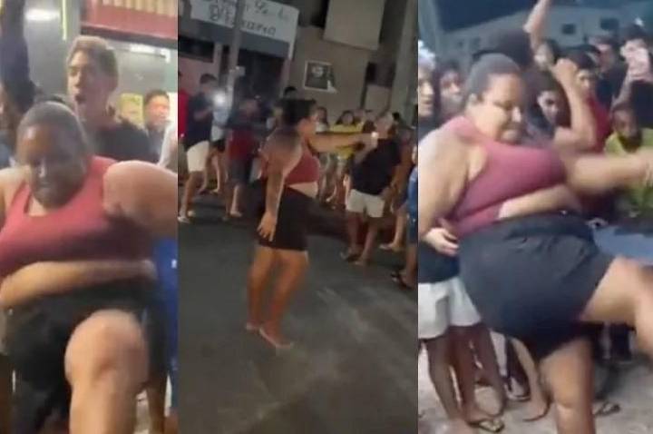 Vulgo ‘Pequena Rasputia’ espanca mulher enquanto população aplaude o espetáculo de horror – VEJA VÍDEO