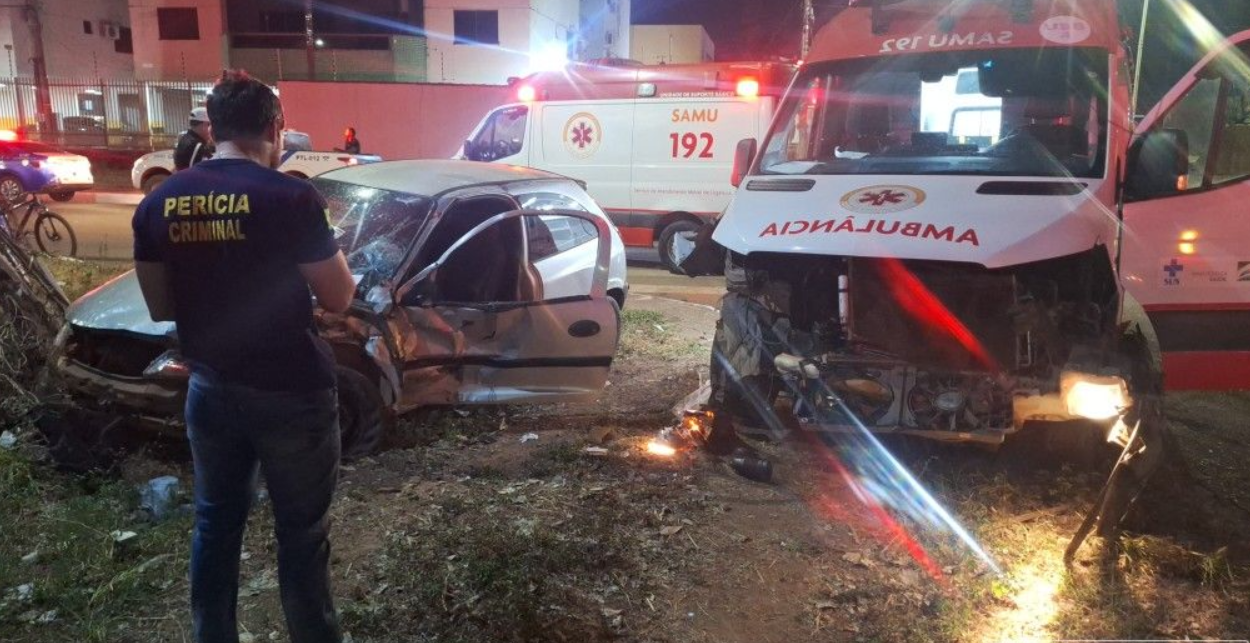 Motorista embriagado colide com ambulância do Samu e é preso em flagrante