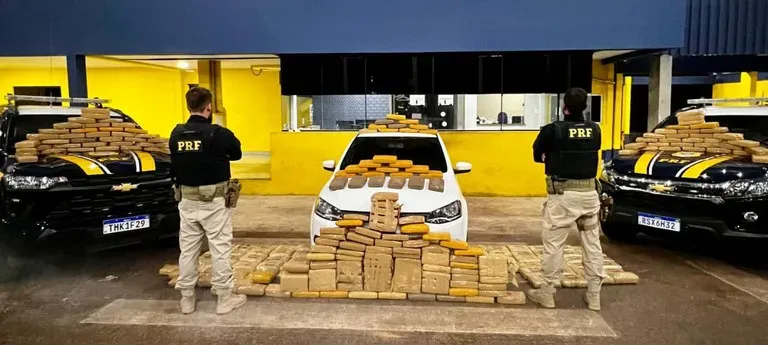 PRF em Rondônia apreende mais de 250 kg de entorpecentes em Pimenta Bueno