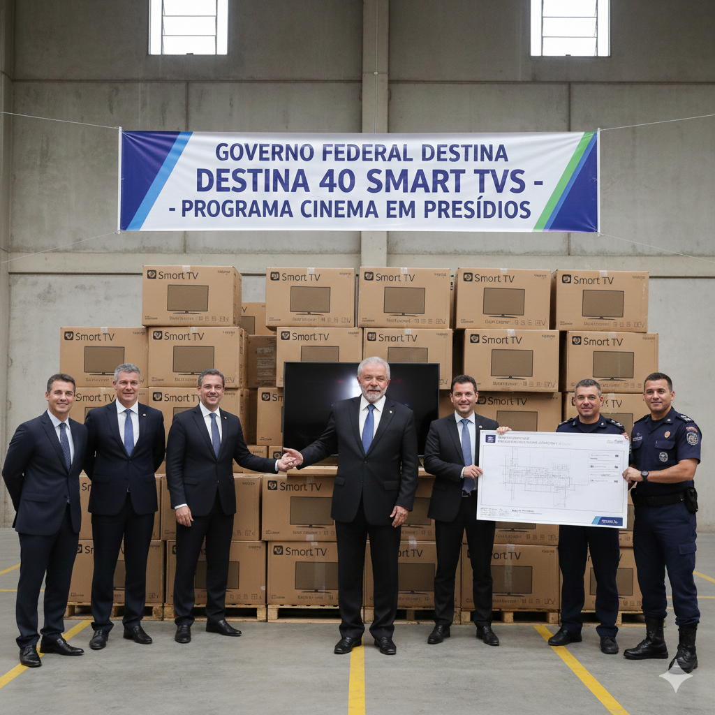 Governo federal destina 40 Smart TVs para programa de cinema em presídios