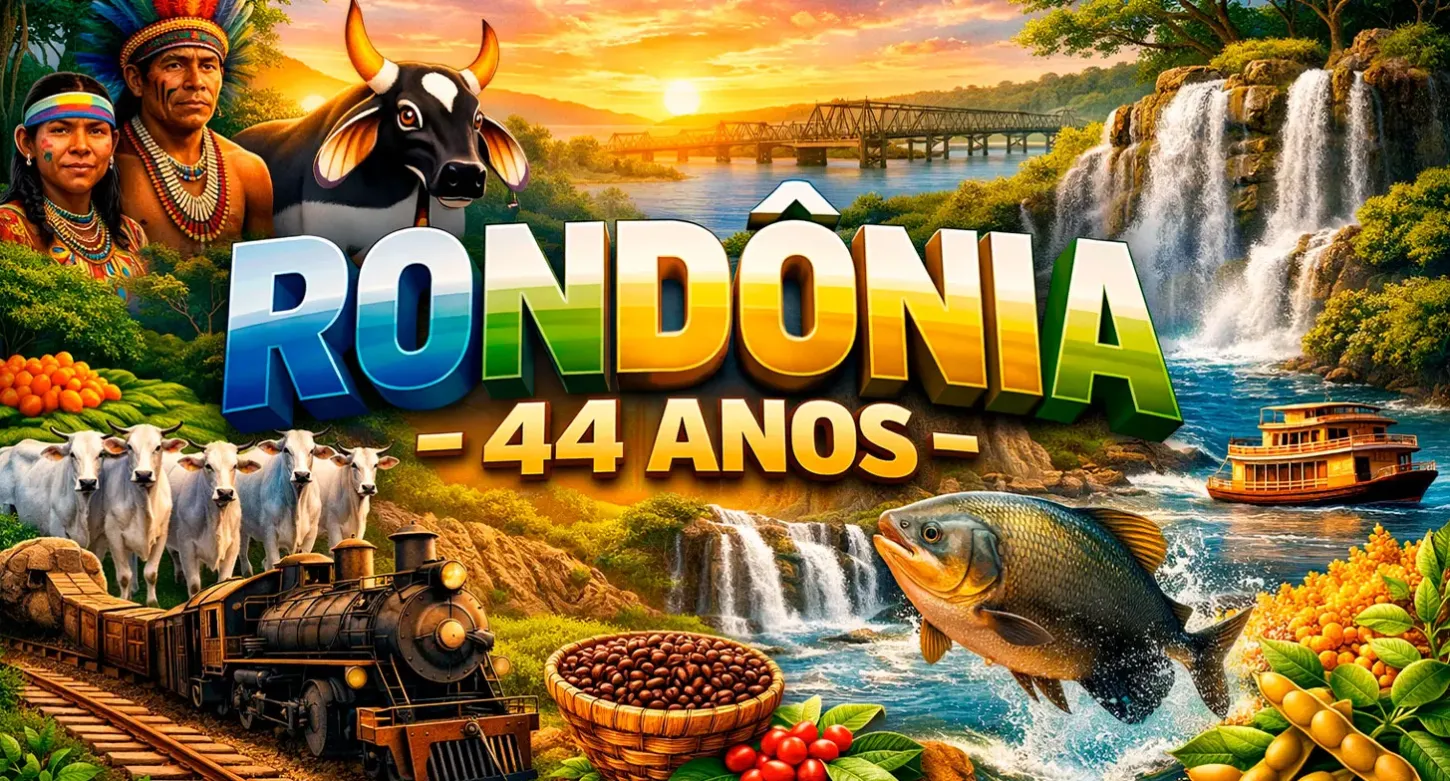 Rondônia celebra 44 anos de instalação: do sonho territorial à potência da Amazônia