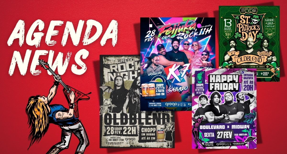 Agenda News: Rock, feijoada e festa no Grego Original Pub