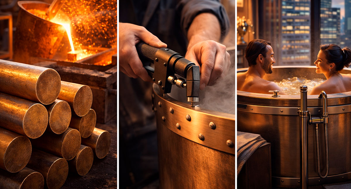 Cadeia Produtiva de Metais: Da Matéria-Prima em Bronze à Engenharia de Sistemas de Banho