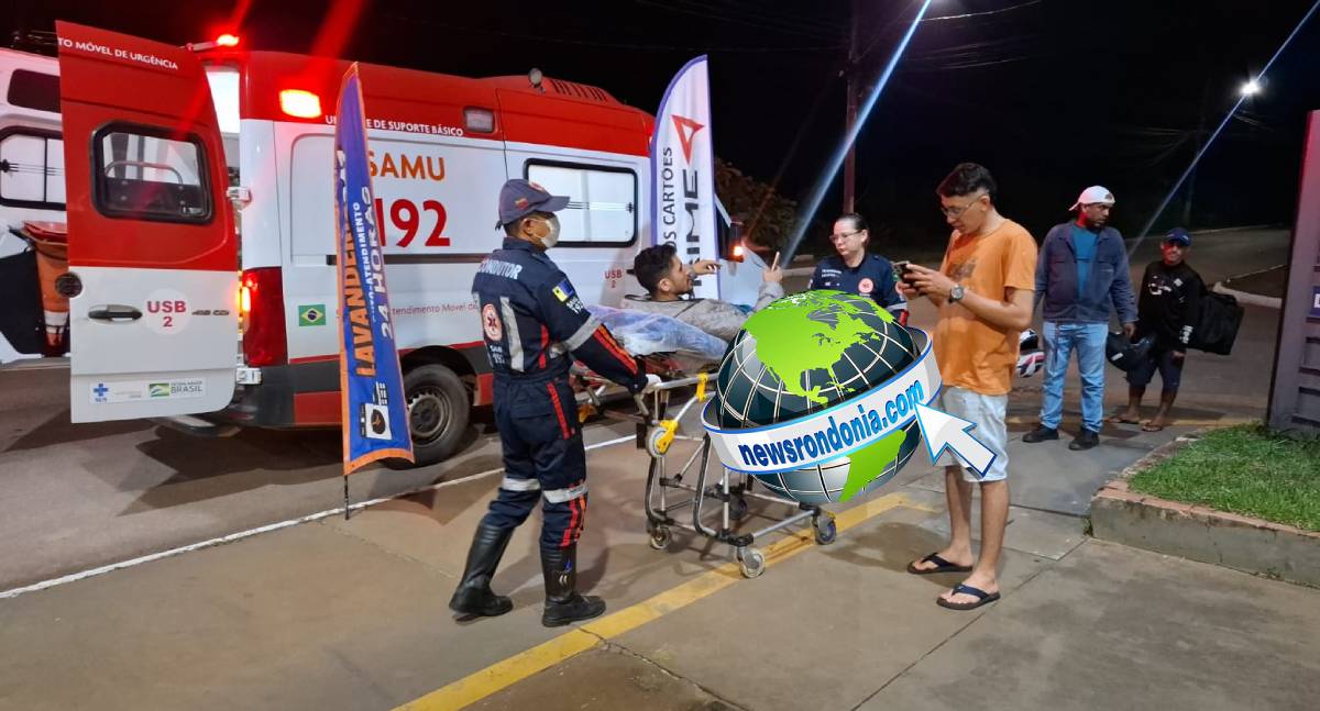 Colisão entre motocicletas deixa motoboy ferido na Avenida Pinheiro Machado