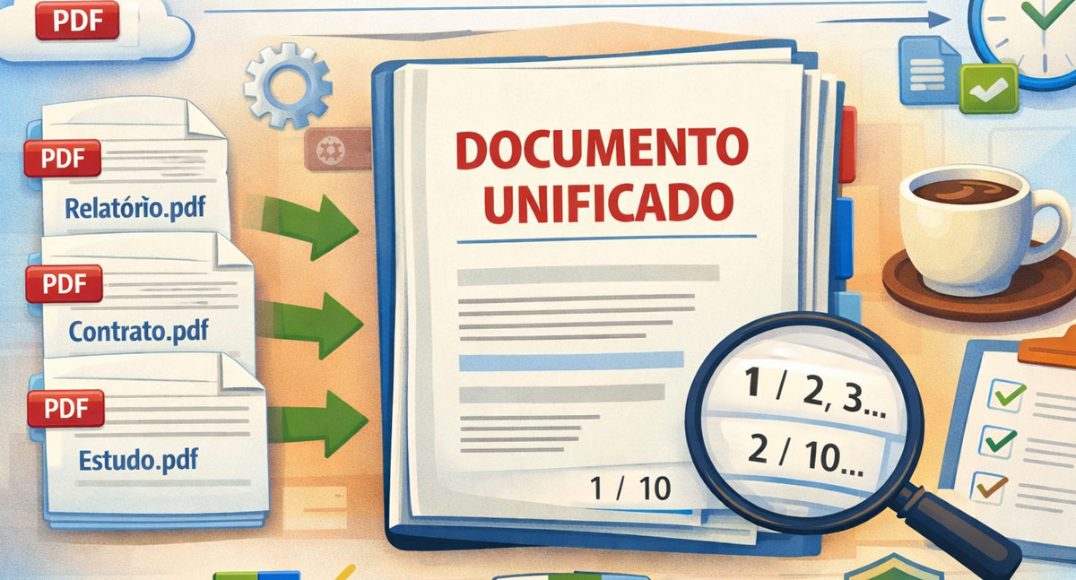 Como unir pdfs e adicionar numeração de páginas