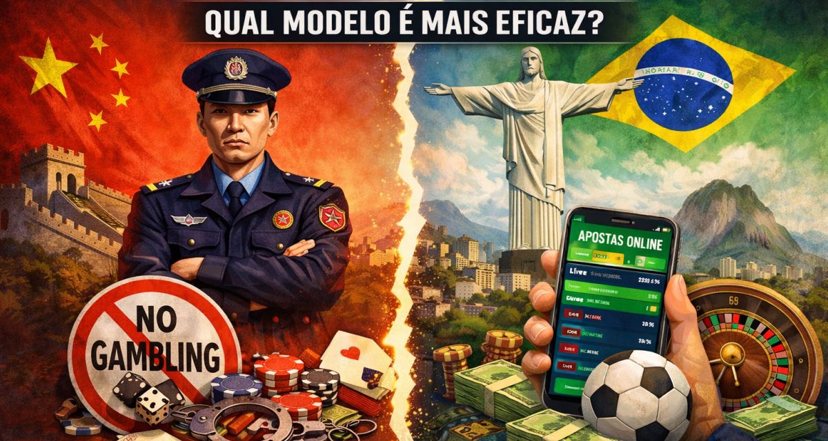 China proíbe apostas; Brasil regula: qual modelo é mais eficaz?
