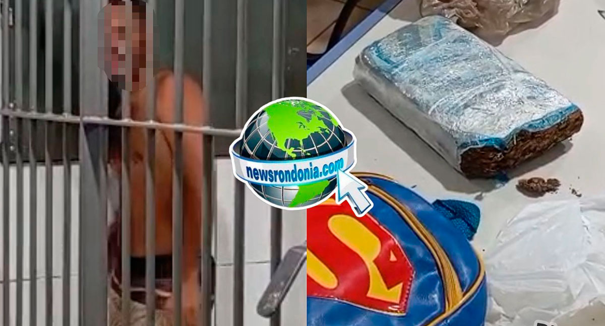 Homem apanha de vassoura da esposa, entrega drogas e pede para ser preso na zona leste de Porto Velho