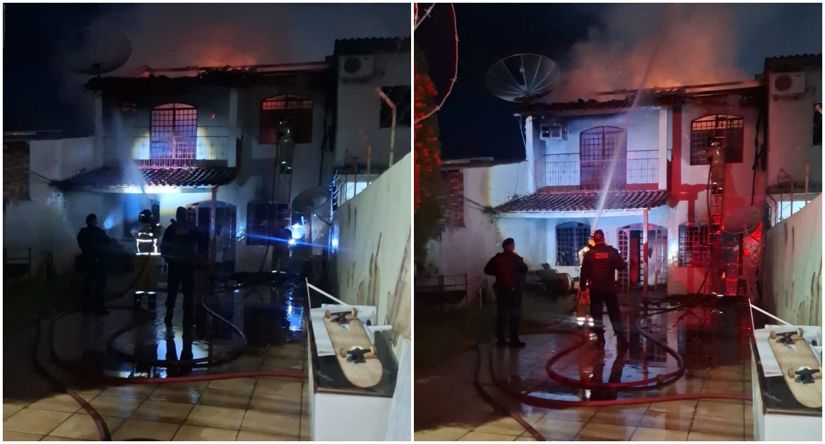 Incêndio destrói casa e mulher acusa ex de atear fogo