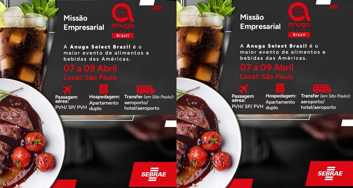 Missão Empresarial levará empreendedores de Rondônia à maior feira de alimentos da América Latina