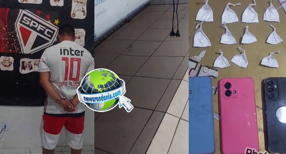 “Uber do CV” é preso com drogas em condomínio da zona leste de Porto Velho