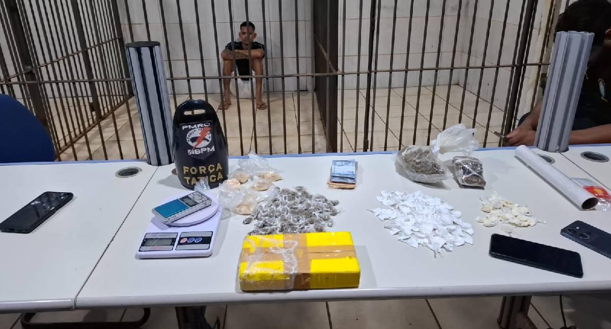 Operação Caçador: PM apreende drogas, balanças e dinheiro em residência no bairro Socialista, em Porto Velho