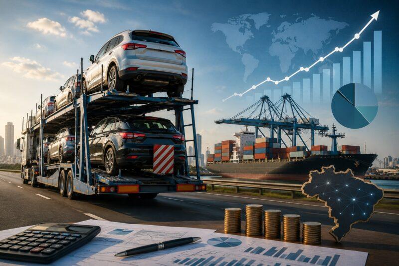 Impactos econômicos do transporte de veículos cegonha