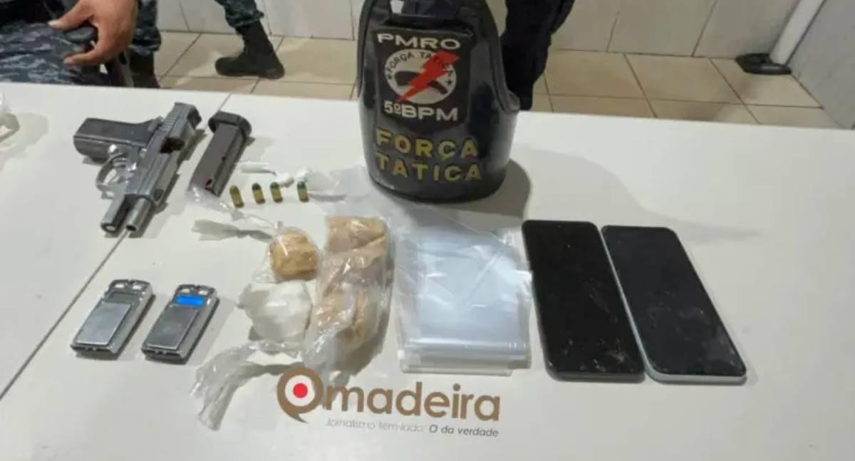 Polícia Militar prende dupla por tráfico e porte ilegal de arma em Porto Velho
