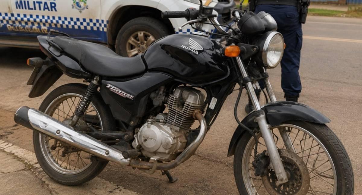 Polícia Militar recupera motocicleta com restrição de furto e roubo em RO