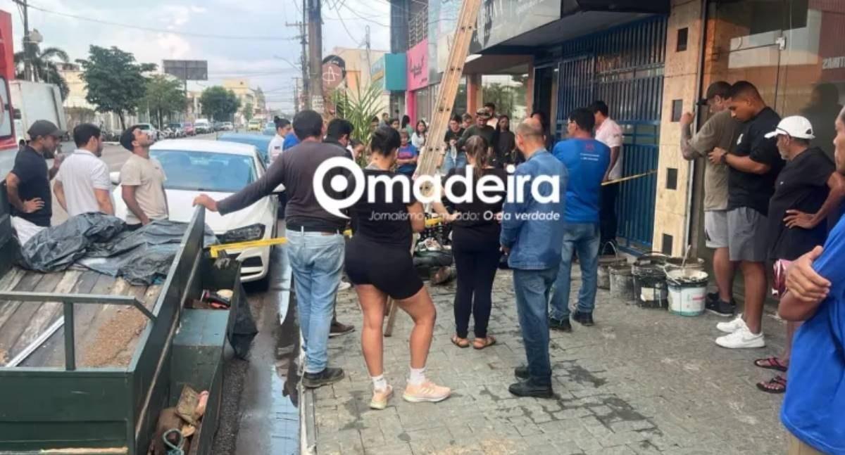 Trabalhador fica gravemente ferido depois de descarga elétrica e queda de escada em Porto Velho