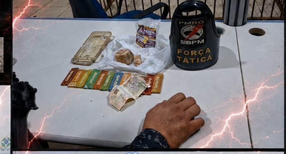Casal é preso por tráfico de drogas no decorrer de Operação Força Total 02 no bairro Roque em Porto Velho
