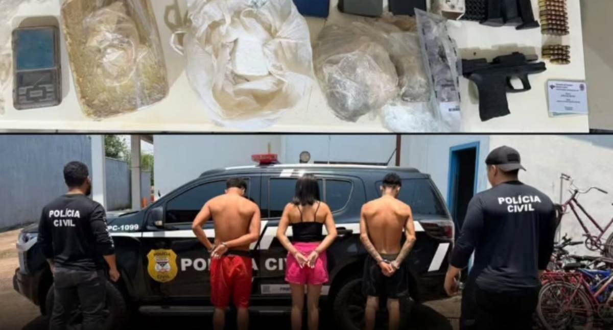 Polícia Civil prende três suspeitos em flagrante por tentativa de latrocínio depois de invasão a residência em RO