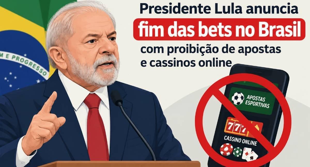 Presidente Lula divulga fim das bets com proibição de apostas e cassinos online no Brasil