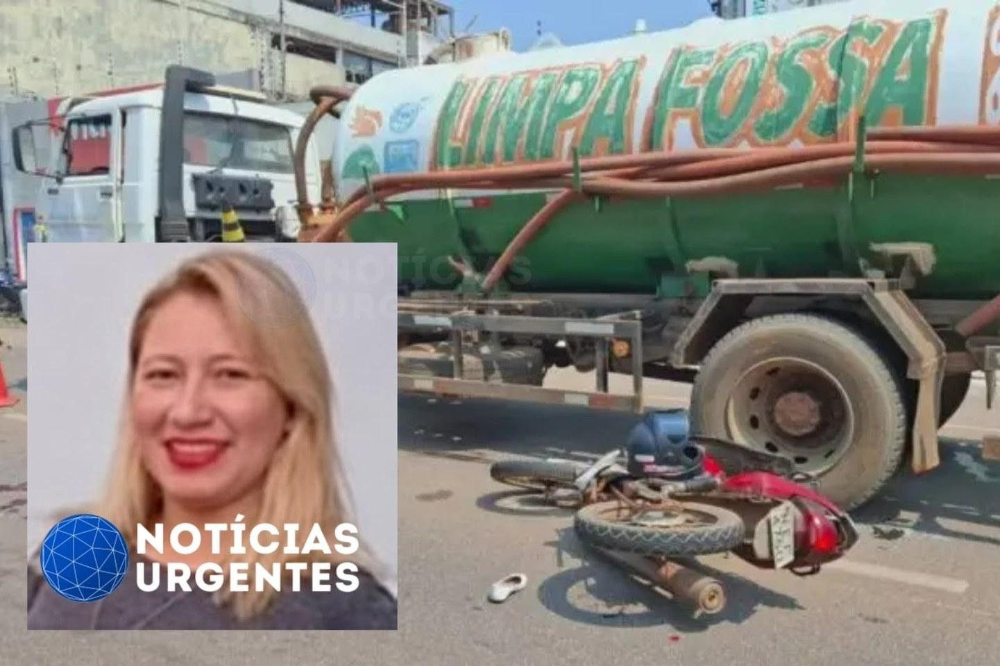 Locutora morre depois de cair de moto e ser atropelada por caminhão
