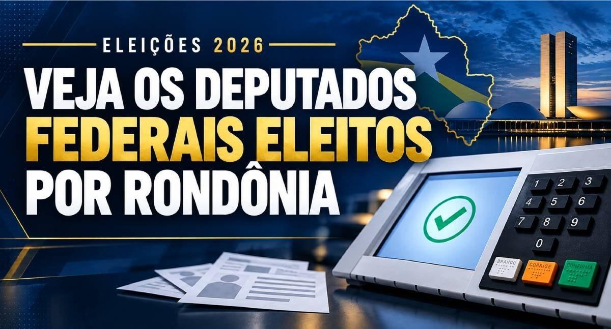 Veja os Deputados Federais eleitos em Rondônia nas Eleições de 2026